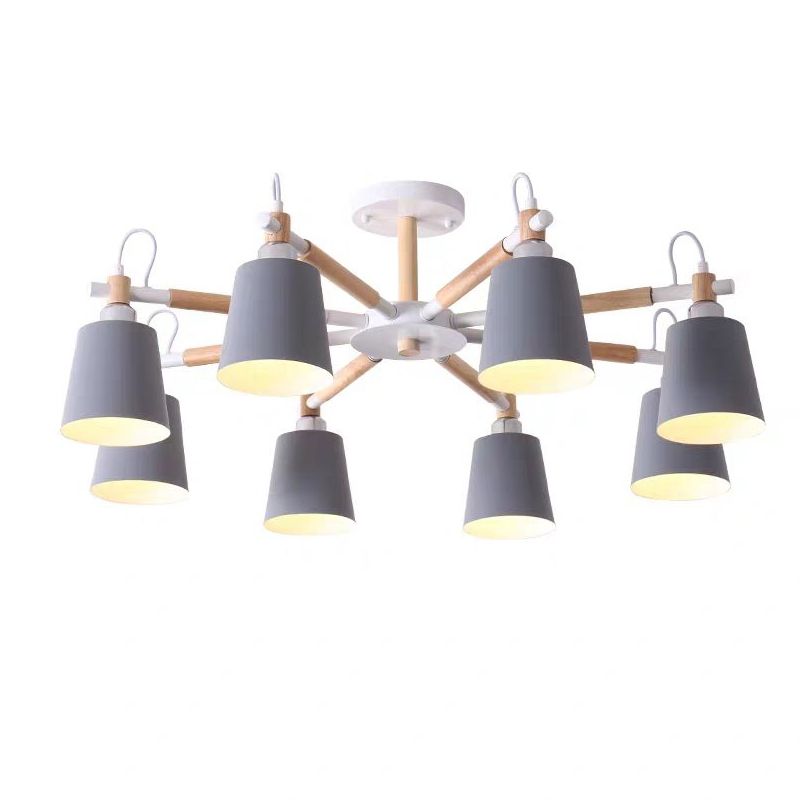 Gearceerde hangende kroonluchter simplistische metalen hanglampverlichting voor woonkamer