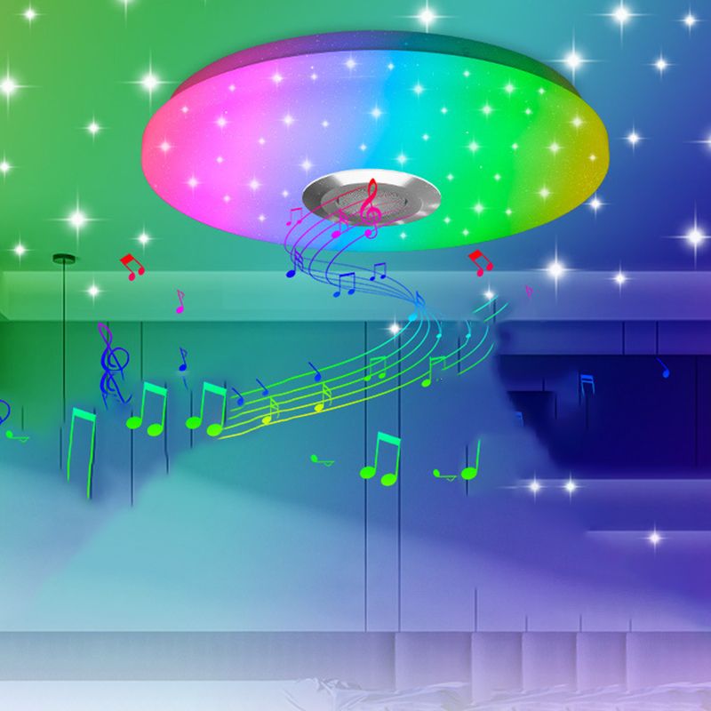 Lampada da soffitto moderna semplice e intelligente, forma rotonda in acrilico per soggiorno