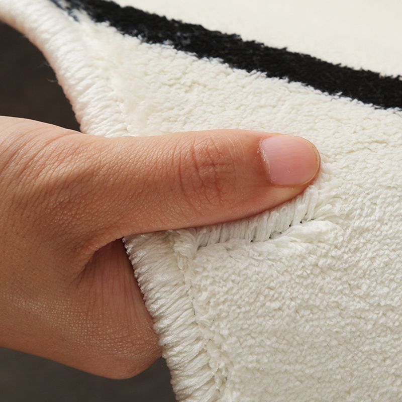 Modern Geometric Soft Rug Rectangle Polyester Loom Rug for Bedroom