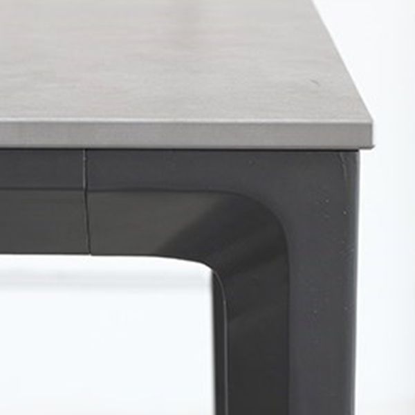 1/3/4/5/7 Pieces Modern Dining Set with Grey Top Table and Leather Chairs Dinette Set