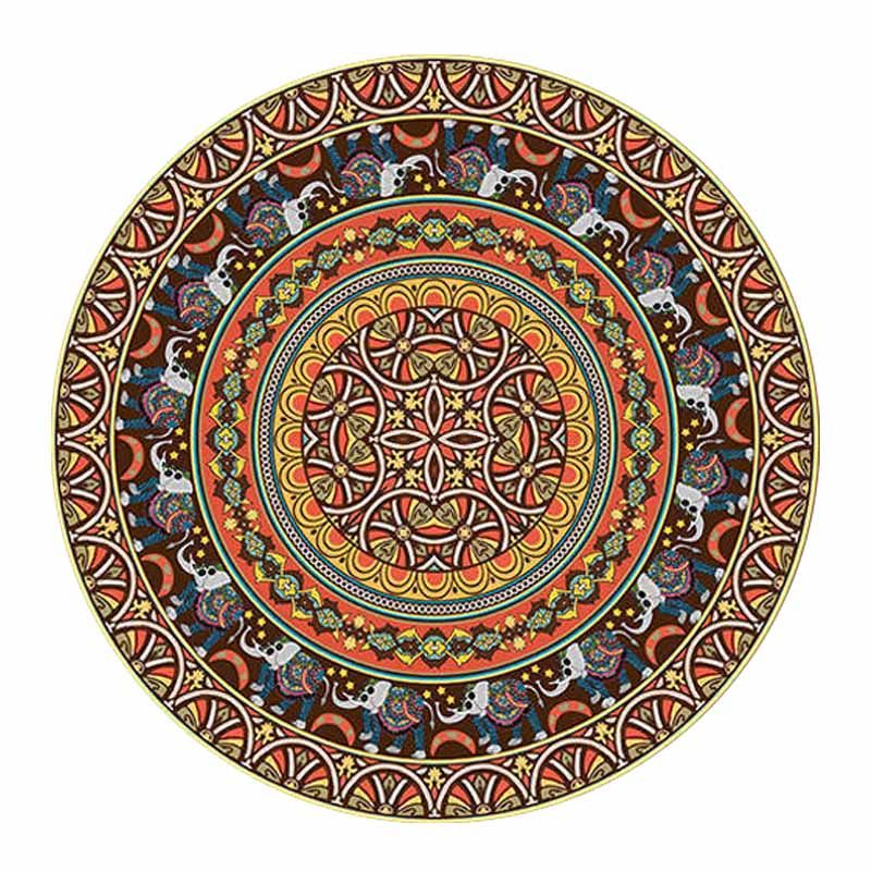 Tappeto di tappeto di tappeto di elefante etnico vintage per arredamento per la casa