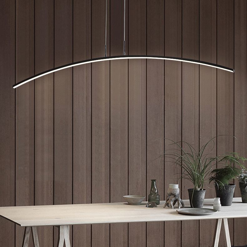 1 Leichte lineare Inselbeleuchtung moderne Anhängerbeleuchtung Metal Island Lighting