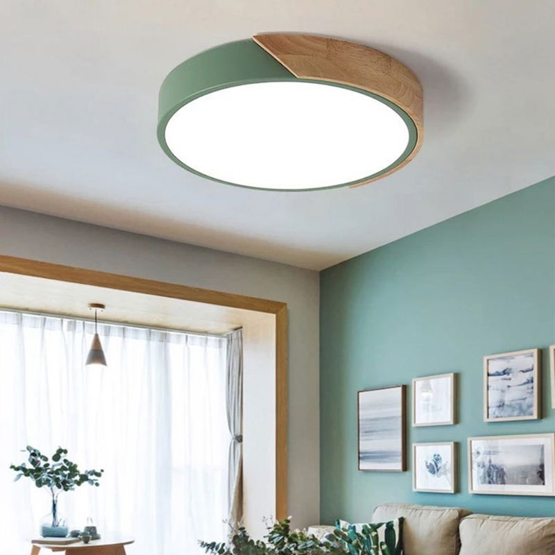 Lampada da soffitto a LED di forma rotonda Moderna in ferro amaretto 1 luce da incasso per balcone corridoio