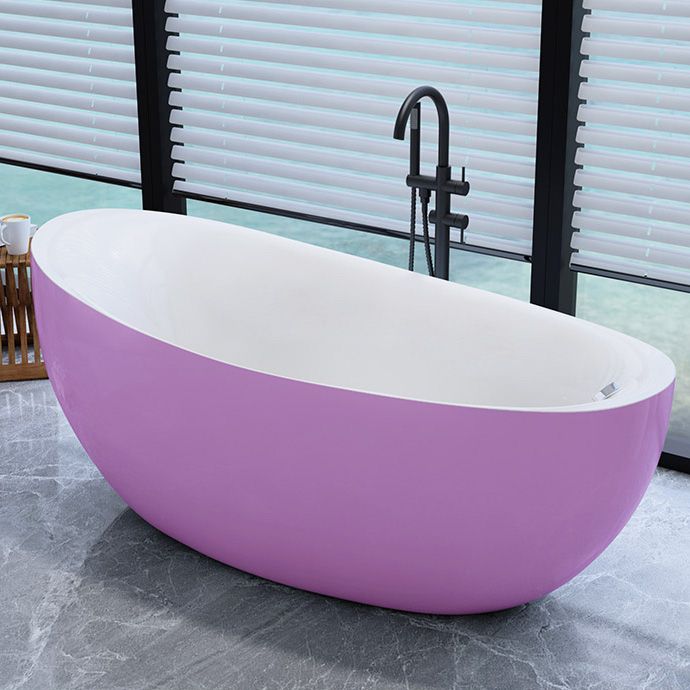 Bathroom Modern Single Slipper Bathtub Stand Alone Acrylic Bath Tub