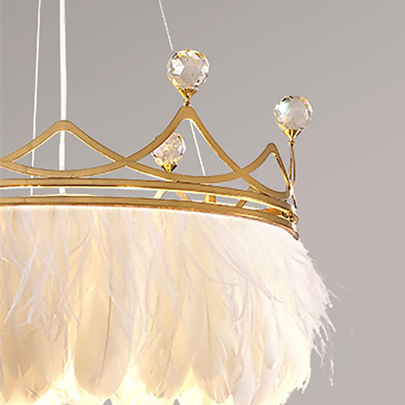 Lampada a sospensione a sospensione del lampadario piuma di piuma