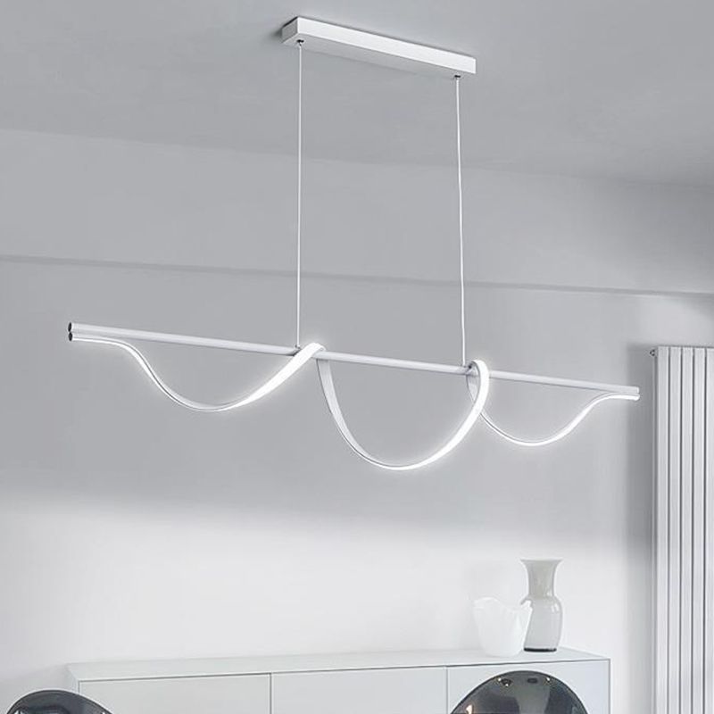 White Kitchen Island Lighting Modernism LED Ceiling Light for Hallway