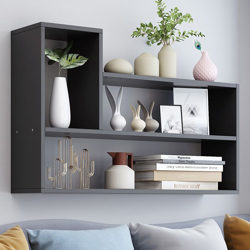Modern Engineered Wood Bookcase, Geometric Bookshelf for Any Room