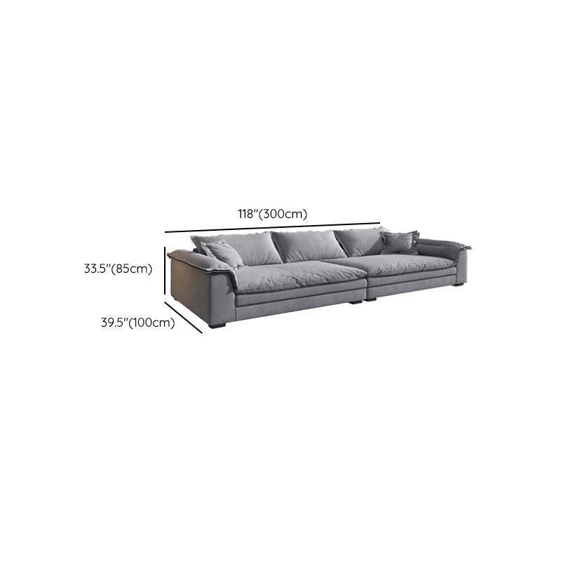 Contemporary Settee Living Room Pillow Top Arm Pillows Seating