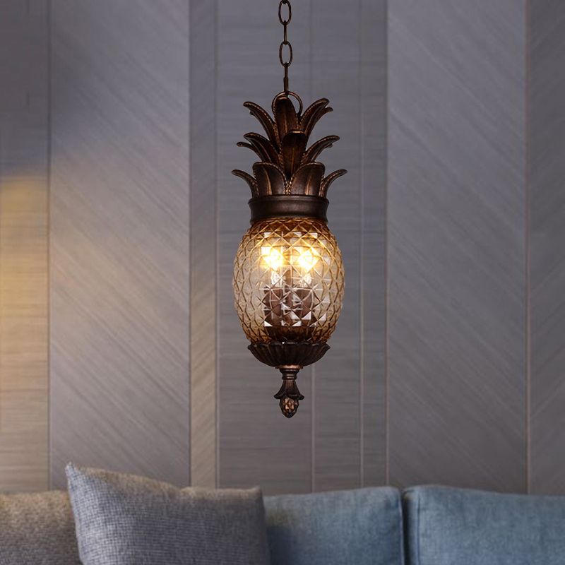 2 Lights Bubble Chandelier Lighting Classic Clear Prismatic Glass Pendant Light Fixture for Balcony