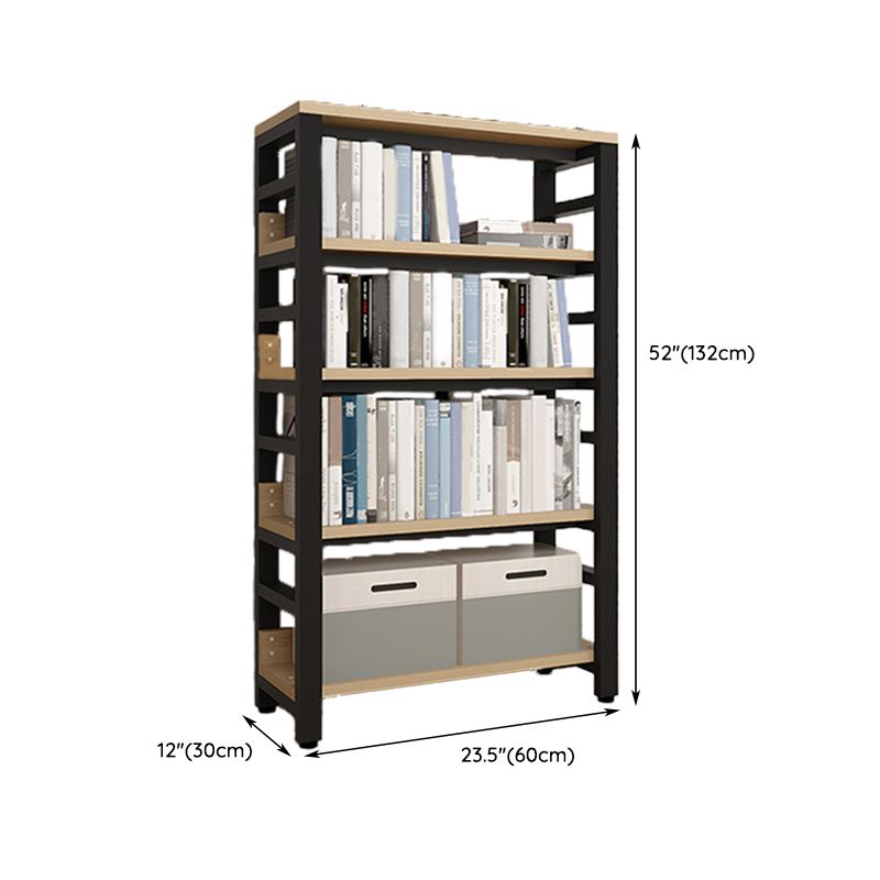 Scandinavian Open Back Shelf Bookcase Shelves Included for Home Office