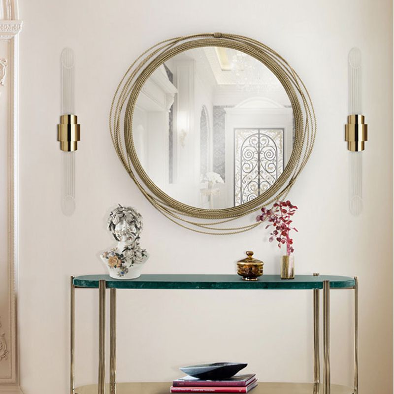 American Style Cylinder Shape Vanity Light with Glass Shade for Shower Room