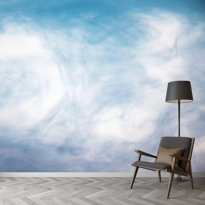 Modern Style Ink Blooming Mural Decal Novelty Mildew Resistant Abstract Wall Art