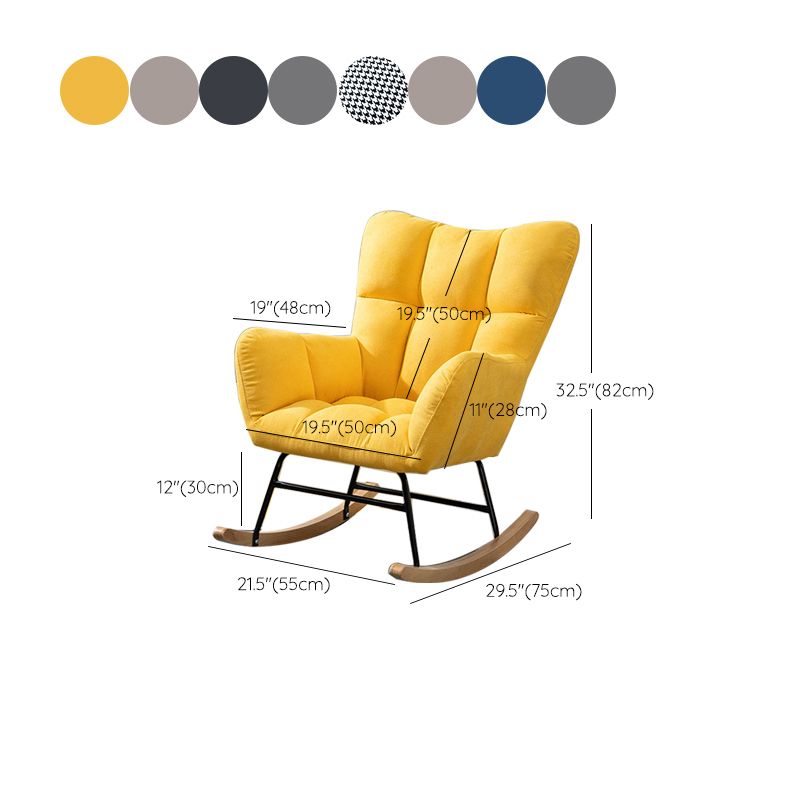 Contemporary Nursery Sofa Rocking Chair Indoor Rocking Chair with Ottoman