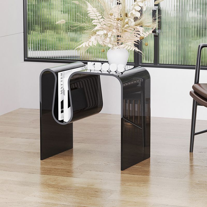 11" Wide Glam Side Table Sled Clear Acrylic Accent Side Table