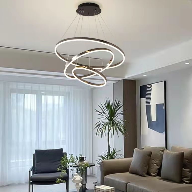 Luci del lampadario moderne Circular lampadario Circulari Fissature di illuminazione lampadario