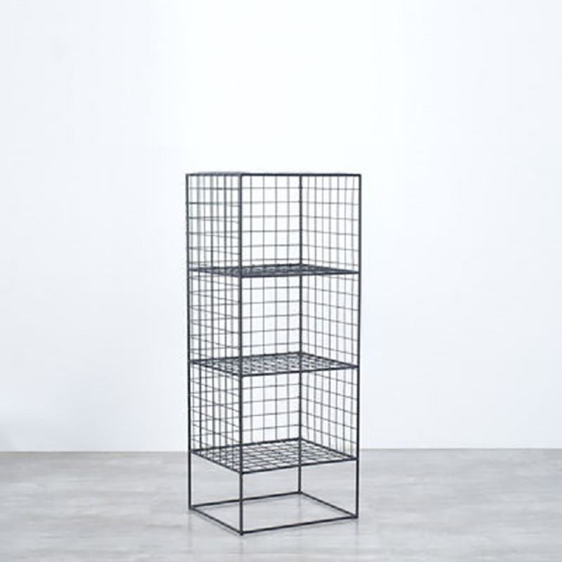 Modern Closed Back Book Shelf Metal Bookcase for Living Room