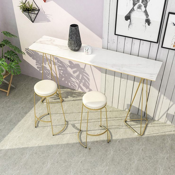 Double Pedestal Counter Set 1/2/3 Pieces Glam Rectangle Bar Pub Table Set