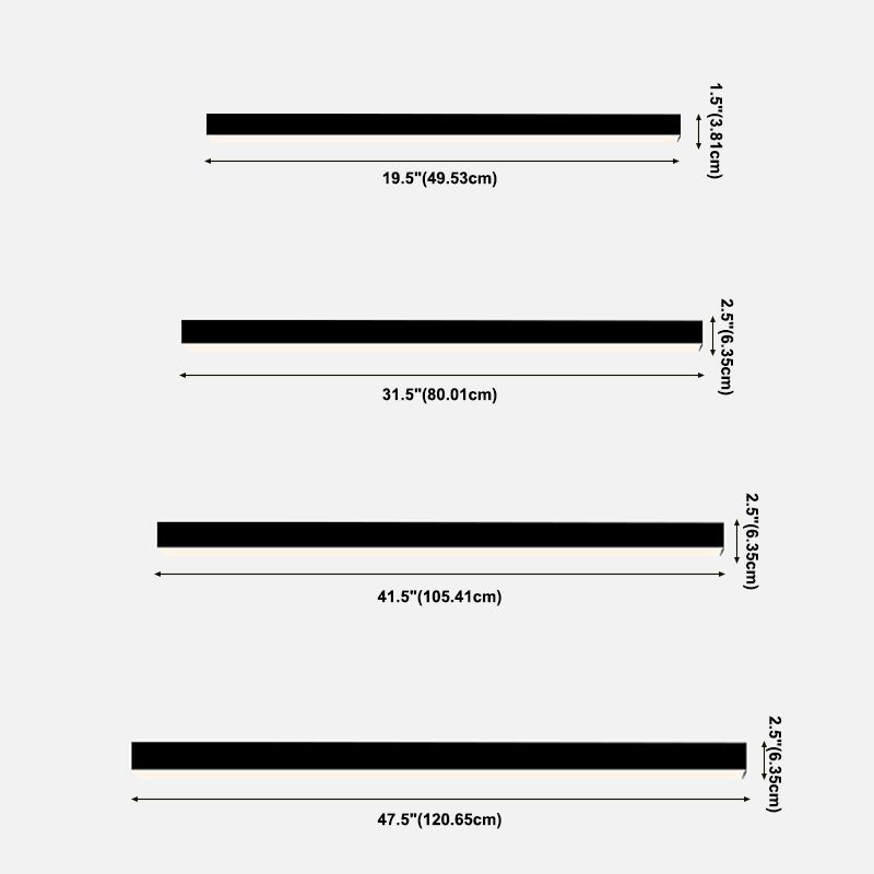 Rectangle LED Flush Monte Light Modern Simple Massimale Lampada per Living Room