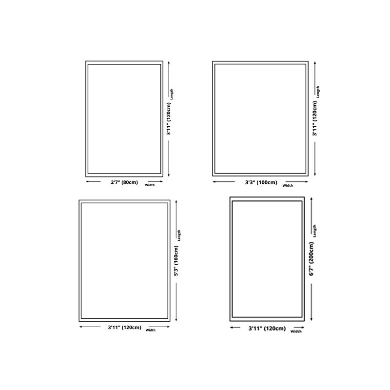 Stylish Modern Rug Contrast Color PVC Area Carpet Stain Resistant Rug for Home Decor