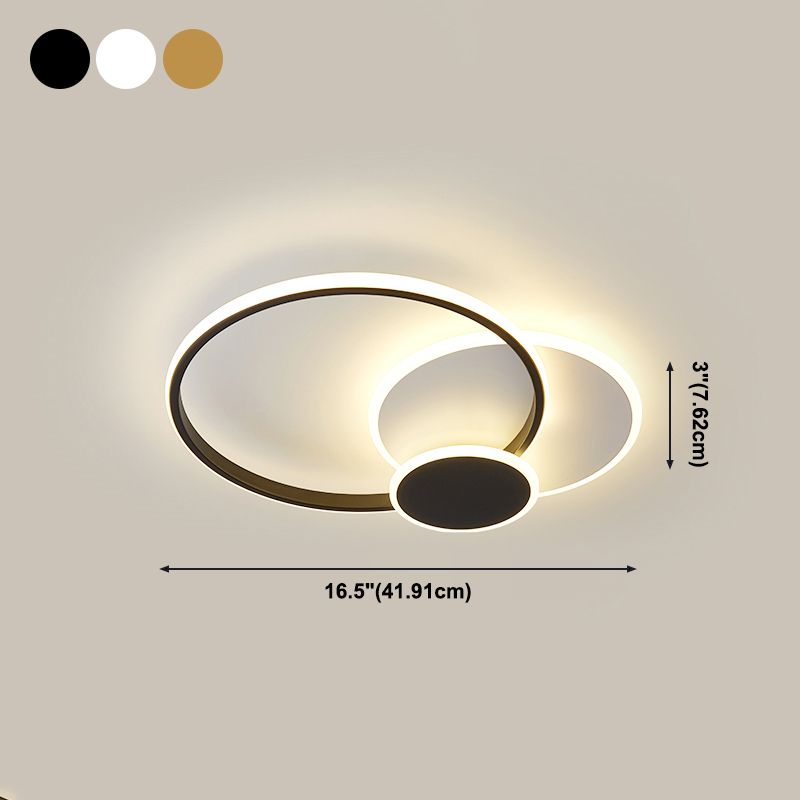 Anneau LED encastré lampe acrylique abat-jour plafonnier pour salon salle à manger