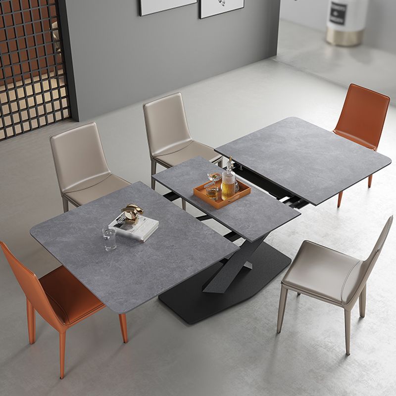 Glam Dining Room Side Chairs Leather Armless Dining Chairs for Home
