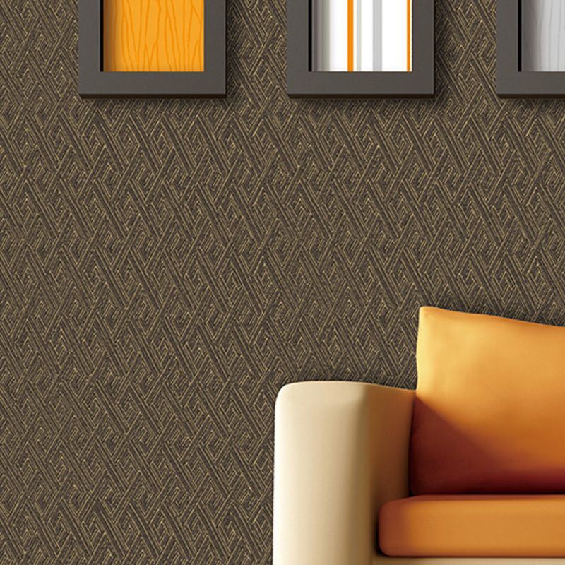 Color Block Wallpaper Roll in Neutral Color Non-Woven Material Wall Covering for Bedroom, 33' x 20.5"