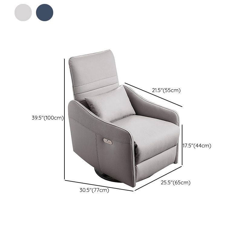 Leather Electric Standard Recliner Contemporary Style Living Room Single Recliner