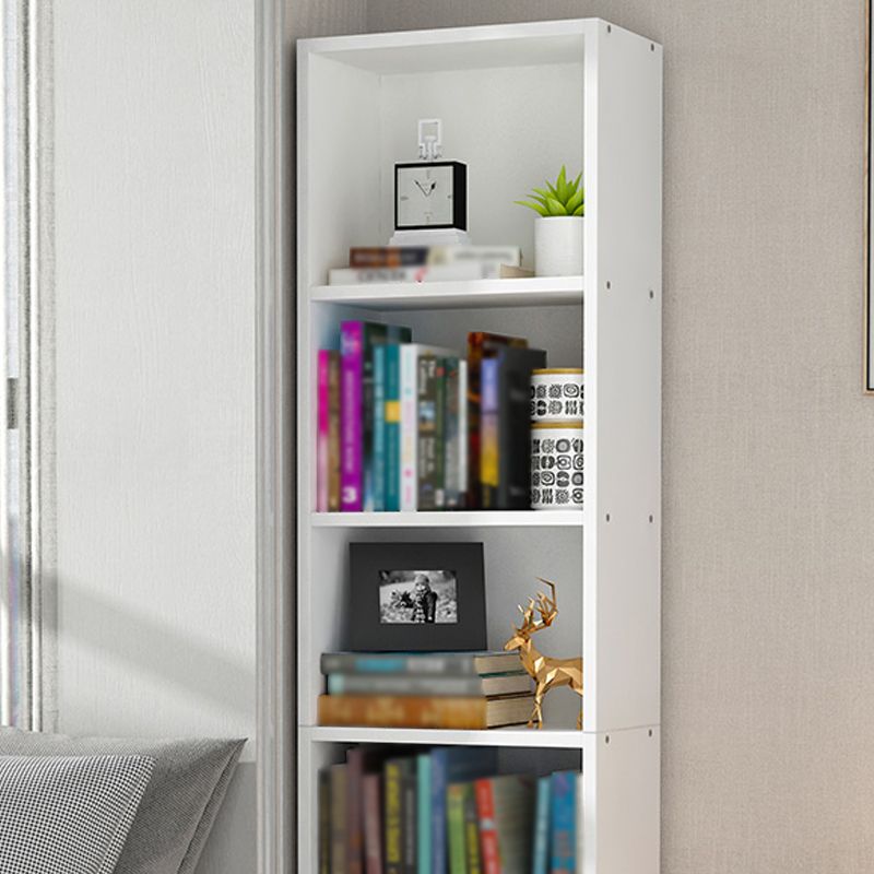 White and Natural Standard Bookshelf Manufactured Wood Bookshelf for Home