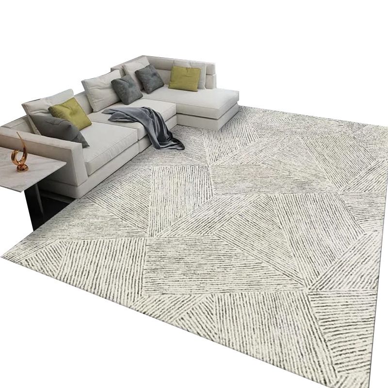 Modern Carpet Polyester Geometric Print Area Rug Stain Resistant Rug for Living Room