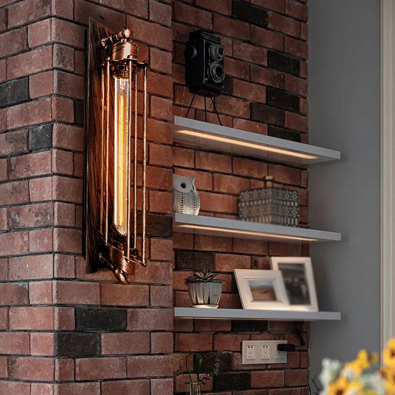 Modern Wall Sconce Frame Shape Wall Light with Metal Shade for Bedroom