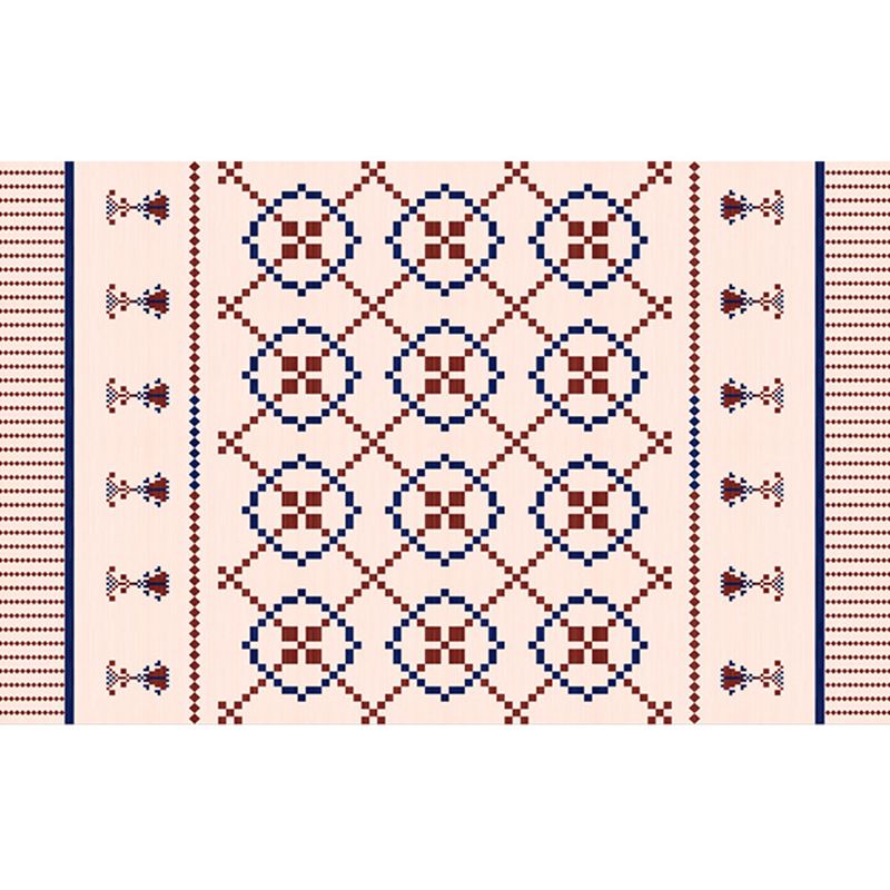 Tapis de salon orange Bohemian Americana Patter Area Polyester Polyester Anti-Slip tapis