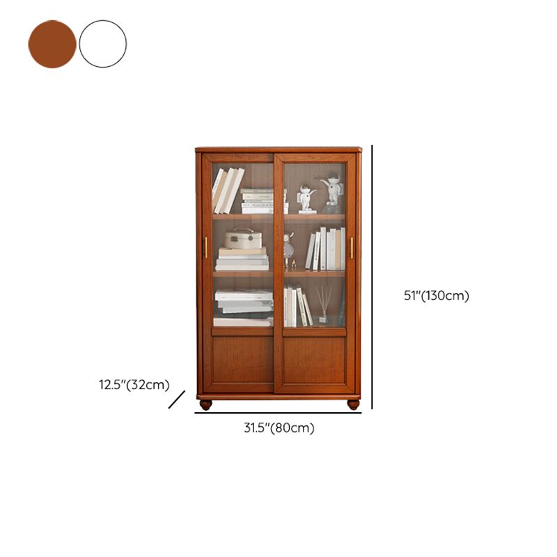 Glam Closed Back Standard Bookshelf Wooden Bookcase for Study Room