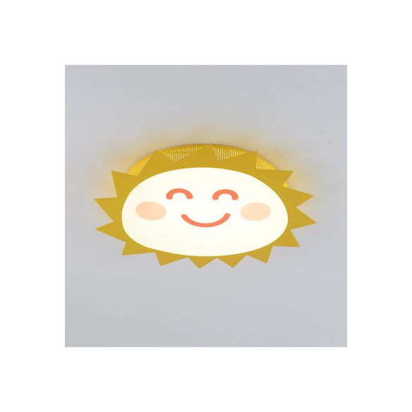 Cartoon sourire soleil encastré lumière acrylique Eye Guard LED plafonnier de jardin d'enfants