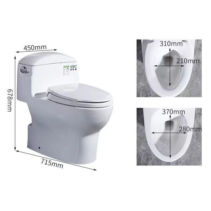 Porcelain Siphon Jet Toilet Floor Mounted One Piece Toilet Urine Toilet
