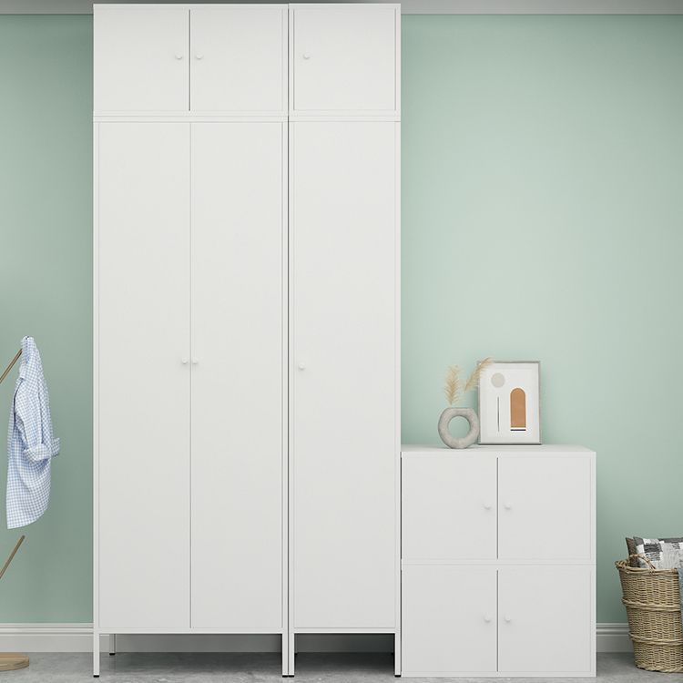 Modern Metal Storage Cabinet for Bedroom Matte Finish Cabinet with Hinged Door