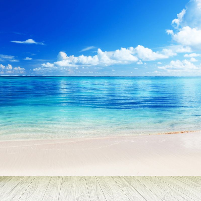 Soft Color Sky Scene Mural Wallpaper Stain-Proofing Modern Bathroom Wall Covering