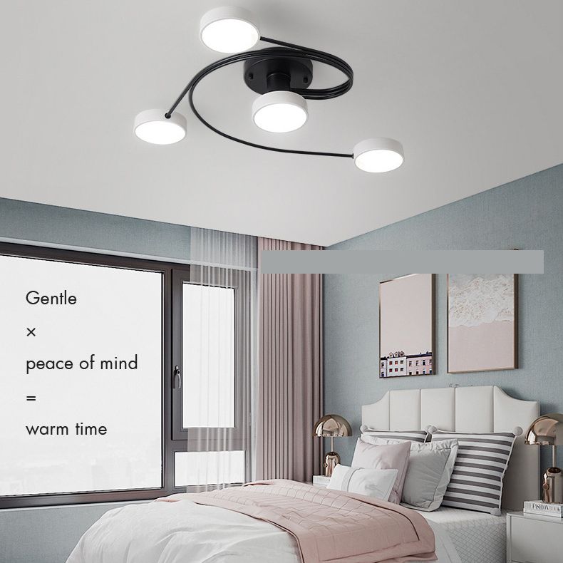 Nordic Style Flush Mount Plafondlamp Eenvoudige Moderne Creatieve Plafondlamp voor Woonkamer