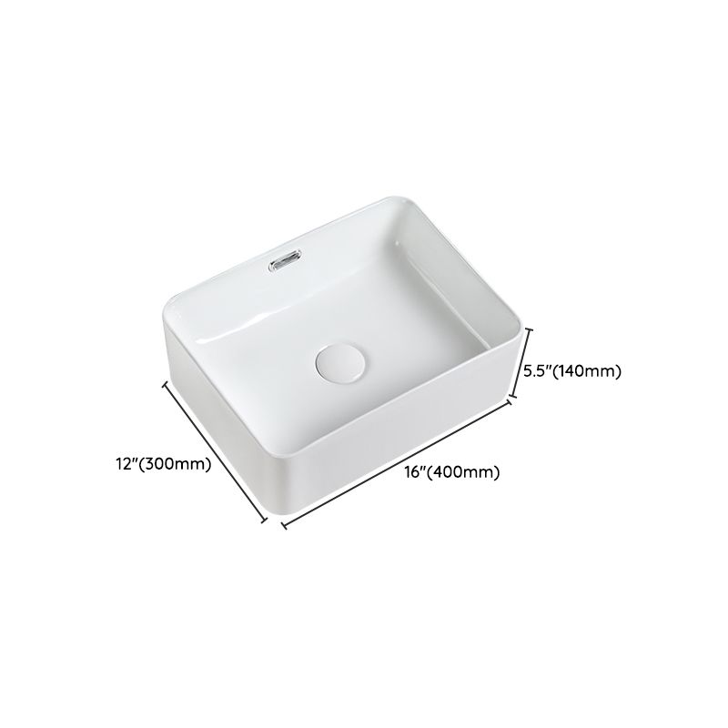 Modern Square Wash Stand Ceramic Metal Undermount Bathroom Sink