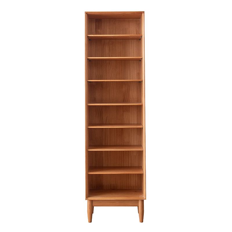 Modern Style Bookshelf Standard Solid Wood Closed Back Bookcase with Shelves