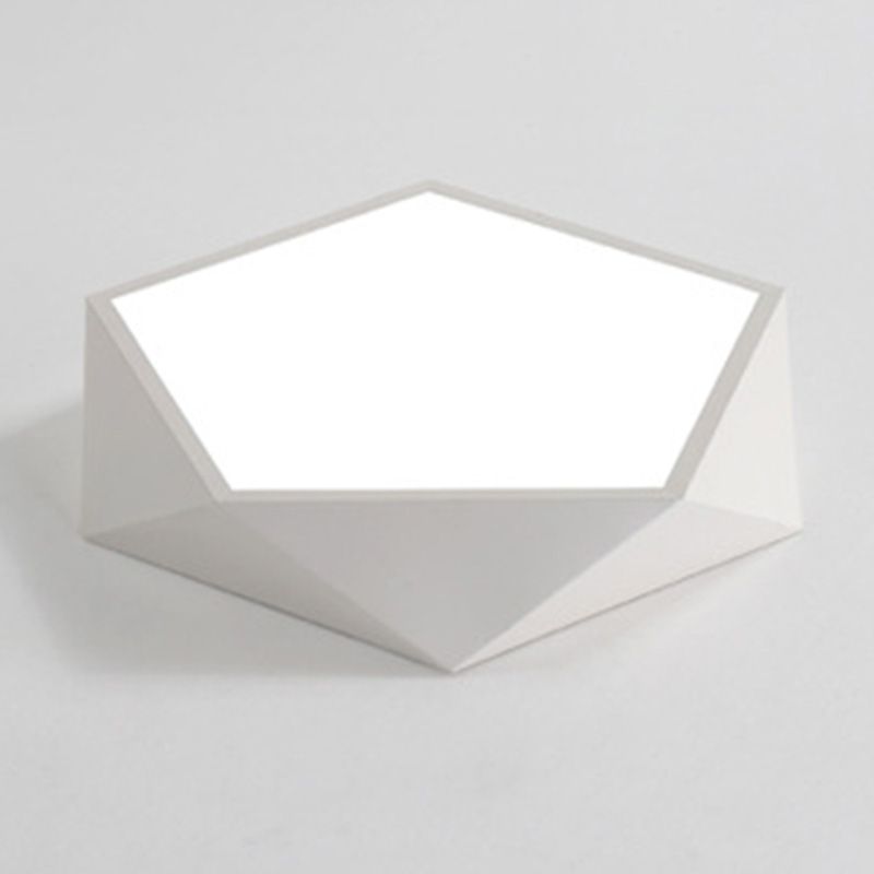 Contemporary Led Fixture Flush Mount Lighting Fixture Acrylic and Metal Lampshade for Bedroom