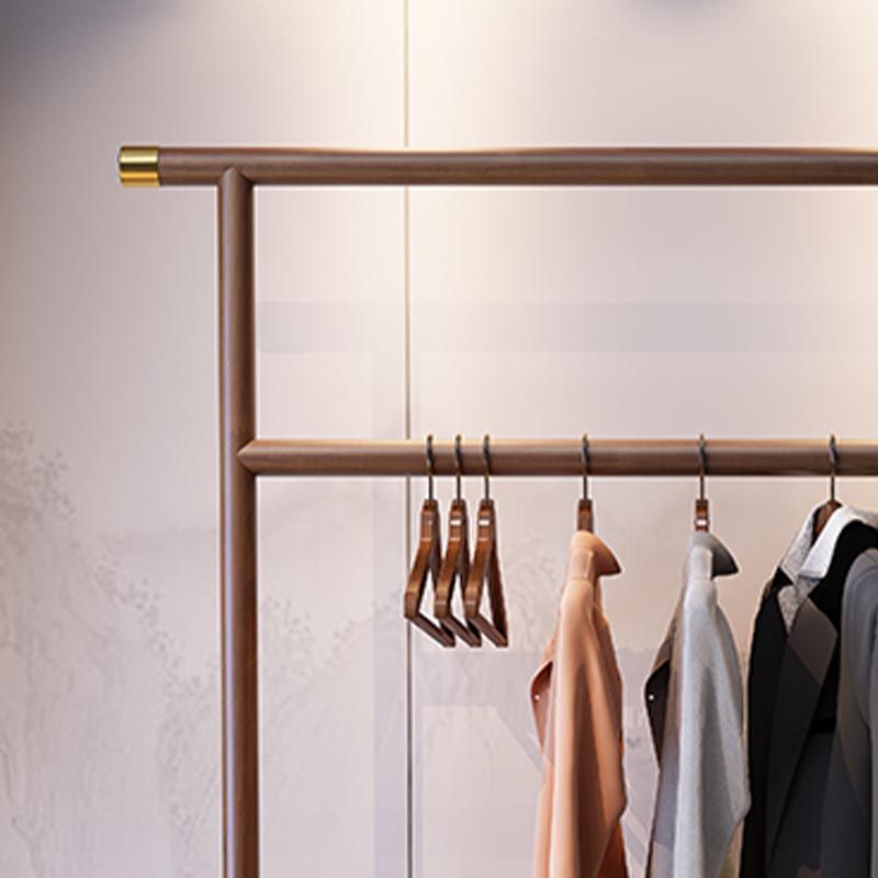 Contemporary Movable Wardrobe Wooden Bedroom Armoire with Drawers