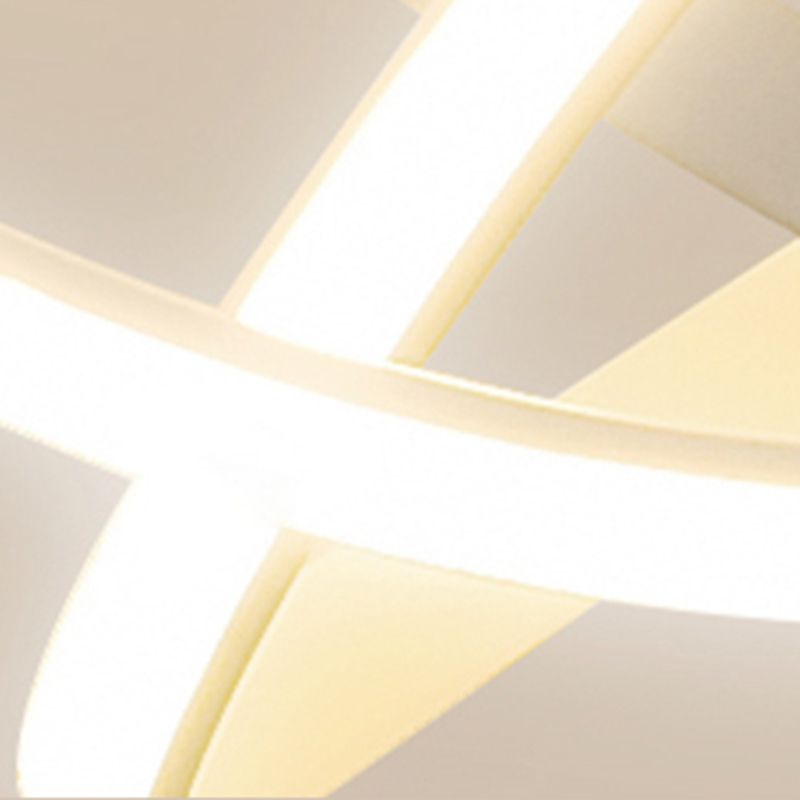 Geometry Line LED Ceiling Light Silicone Shade Modern Flush Mount Lamp for Bedroom