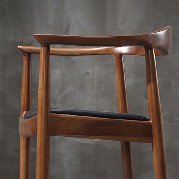 Silla de comedor de madera tradicional, silla lateral de cuero PU para uso en restaurantes