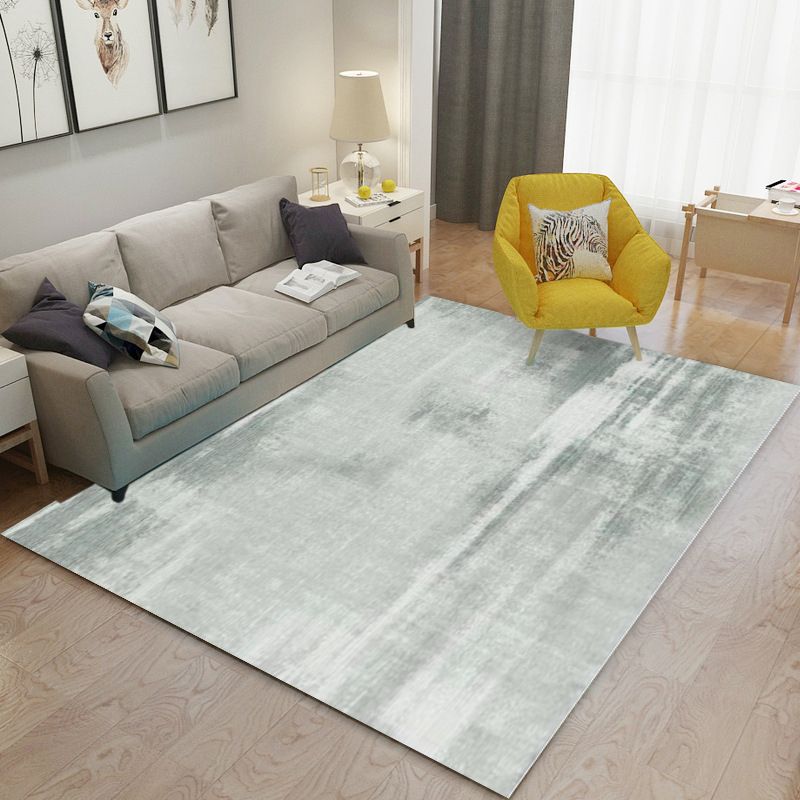 Grey Simple Rug Polyester Graphic Indoor Rug Stain Resistant Rug for Drawing Room
