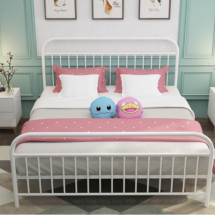 Modern Style Metal Frame Standard Bed with Open-Frame Headboard