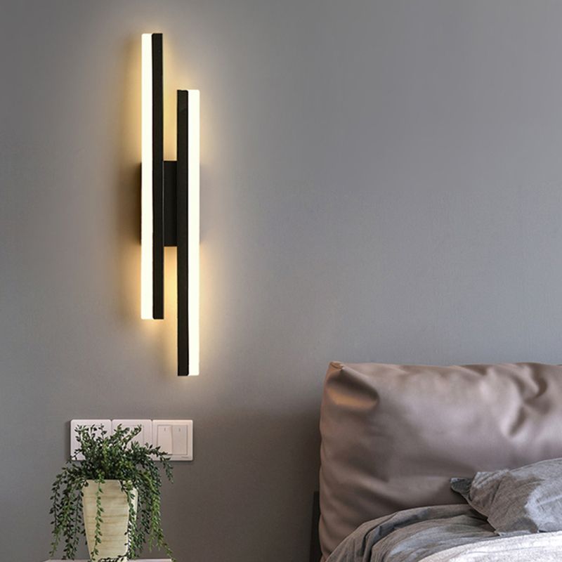 Contemporary Style Metal Wall Light Geometric LED Wall Sconce for Living Room