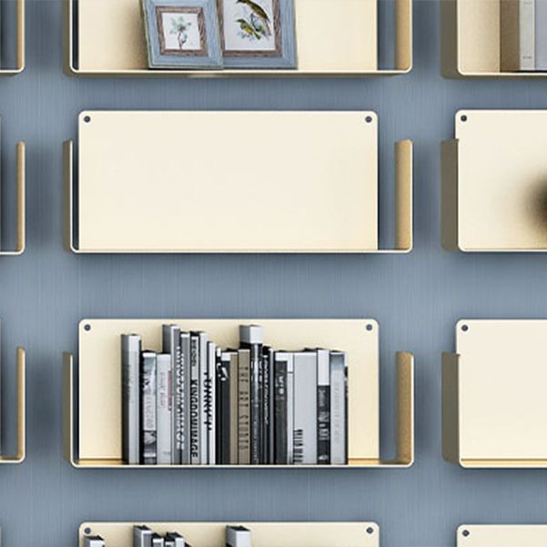 Closed Back Bookcase Metal Horizontal Bookshelf for Study Room