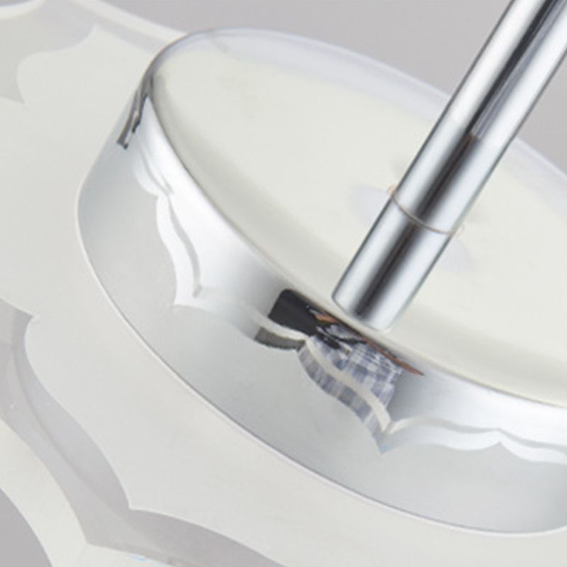 Simplicité LED Pendante luminaire de drop lampe à chute géométrique avec ombre acrylique