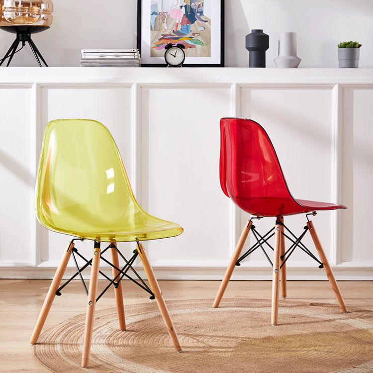 Sedia sala da pranzo scandinava in legno sedia laterale solido