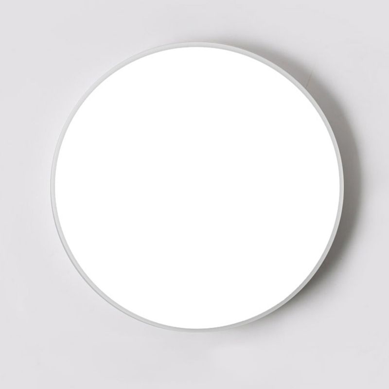Round Shape LED Ceiling Lamp Modern Iron 1 Light Flush Mount for Balcony Aisle